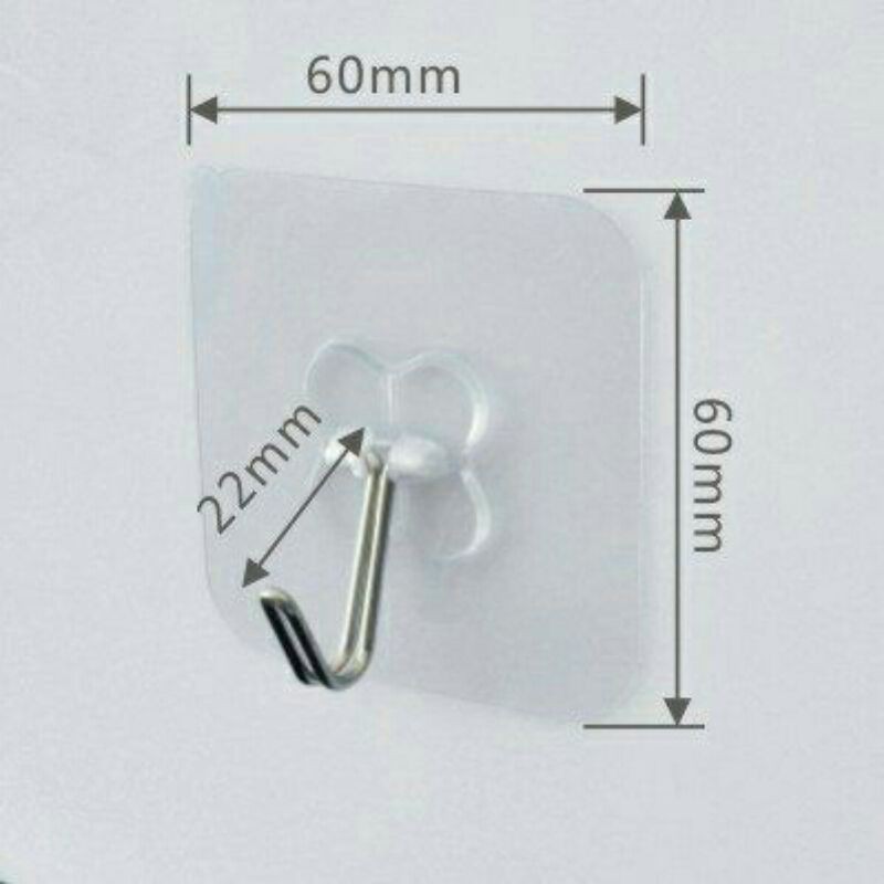Combo 10 chiếc móc dán tường chịu lực siêu dính trong suốt