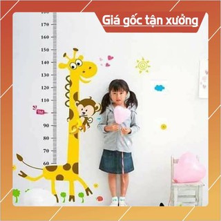 Decal thước đo chiều cao, thước đo chiều cao dán tường cho bé