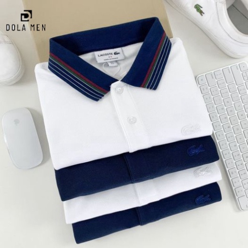 Áo Thun Polo LACOSTE LINE VIỀN CỔ Nam - Full Pack, tem, tag, code