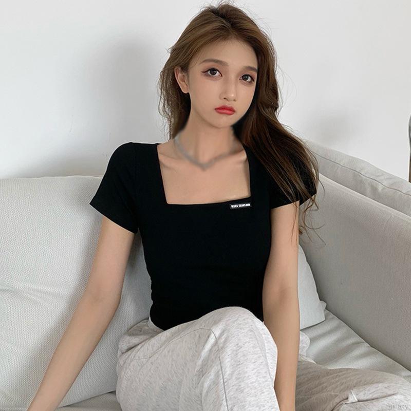 Áo Thun Lửng Tay Ngắn Thời Trang Dành Cho Nữ