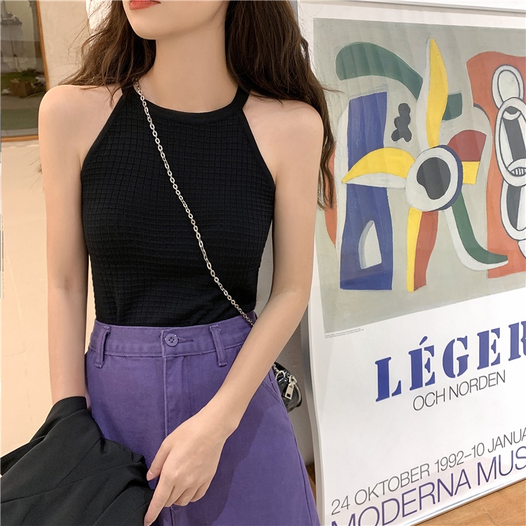 Áo yếm basic thun gân form dài DA525