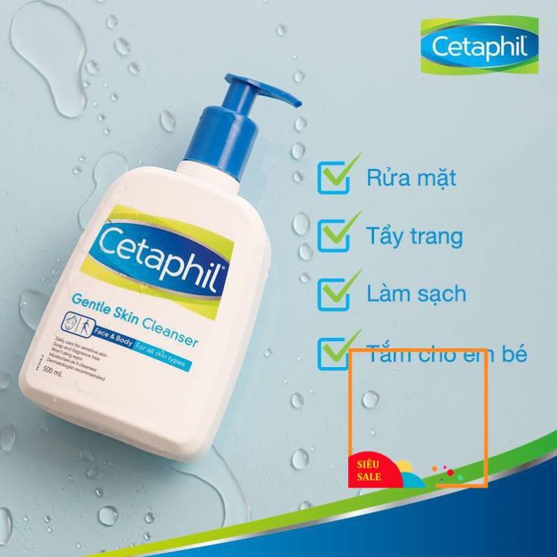 [Chính Hãng] Sữa Rửa Mặt Cetaphil Gentle Skin Cleanser 125ml 250ml 500ml - srm cetaphil dịu nhẹ dành cho da dầu da mụn