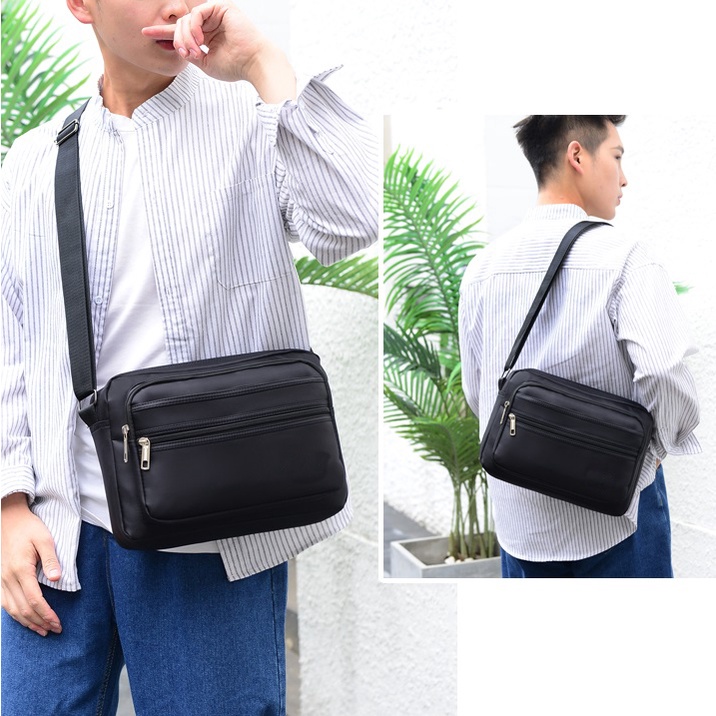 Túi đeo chéo nam nữ vài dù lạnh trơn chông nước, chống xước cao cấp size 27cm TUI-71