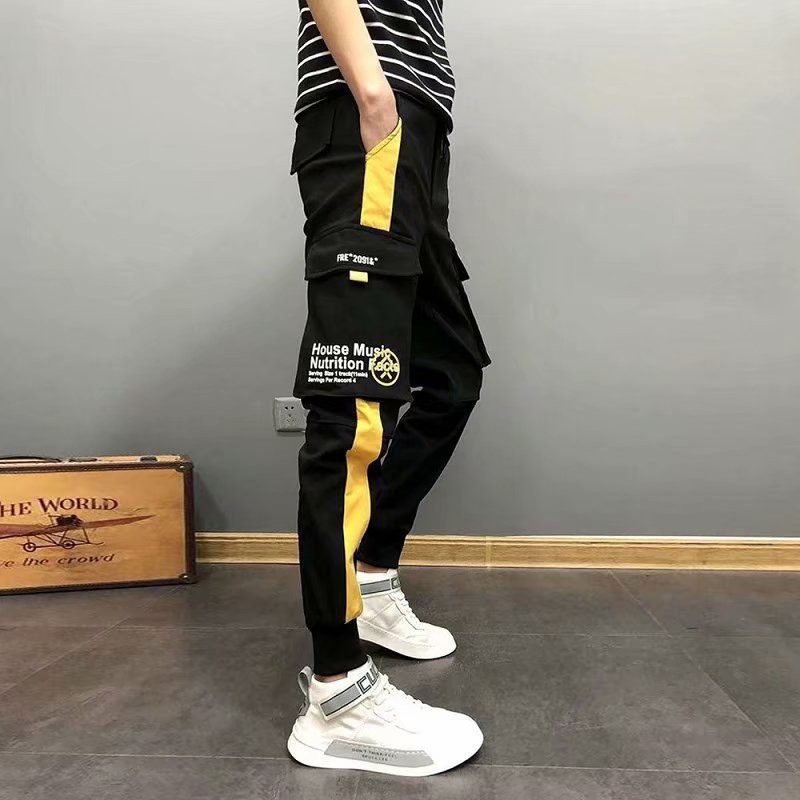 Quần Jogger Kaki Túi Hộp Chạy Sọc Cá Tính