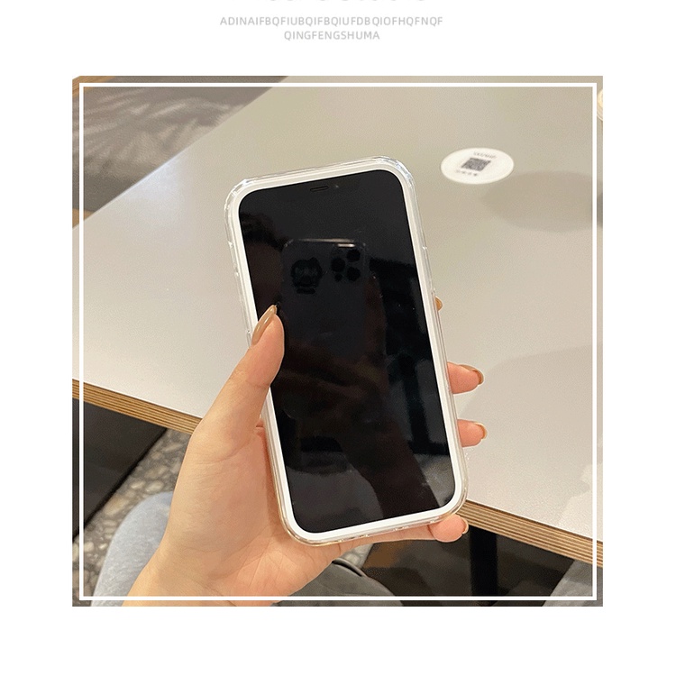 Ốp Điện Thoại Trong Suốt 2 Trong 1 Đơn Giản Bảo Vệ Ống Kính Máy Ảnh Cho iphone 14 Pro 13 Pro Max 11 11Promax XR 7P 8p