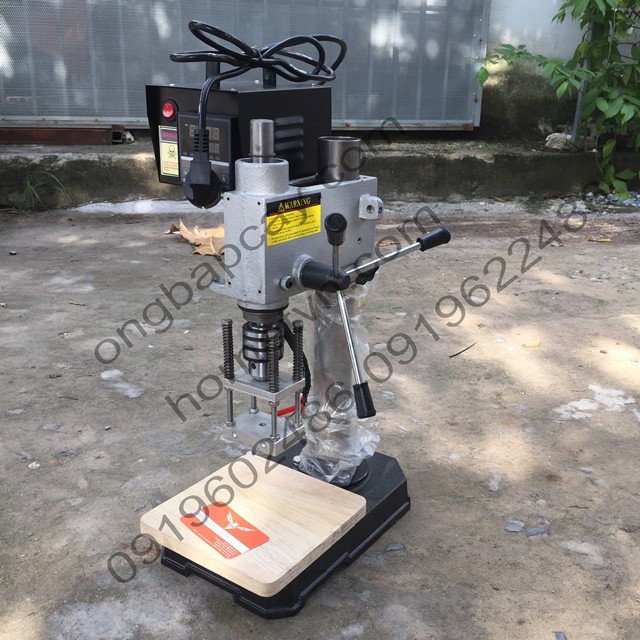 Máy ép logo bằng nhiệt có tay gạt in trên gỗ,da