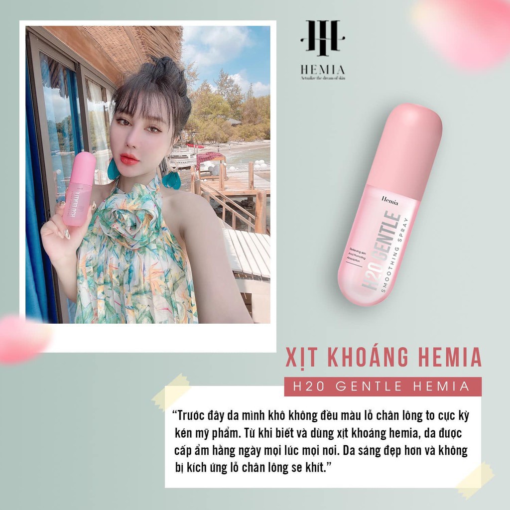 Xịt khoáng Hemia Hàn Quốc căng bóng DNA cá tầm H20 gentle cấp ẩm, làm dịu da, bảo vệ lớp trang điểm .. | BigBuy360 - bigbuy360.vn