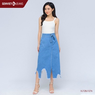 Chân váy jeans nữ XJ128J1276 GENVIET