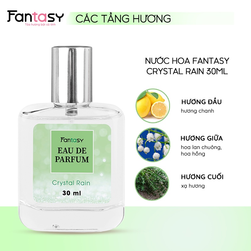 Nước hoa nữ cho học sinh, sinh viên Fantasy tươi mát - Crystal Rain 30ml