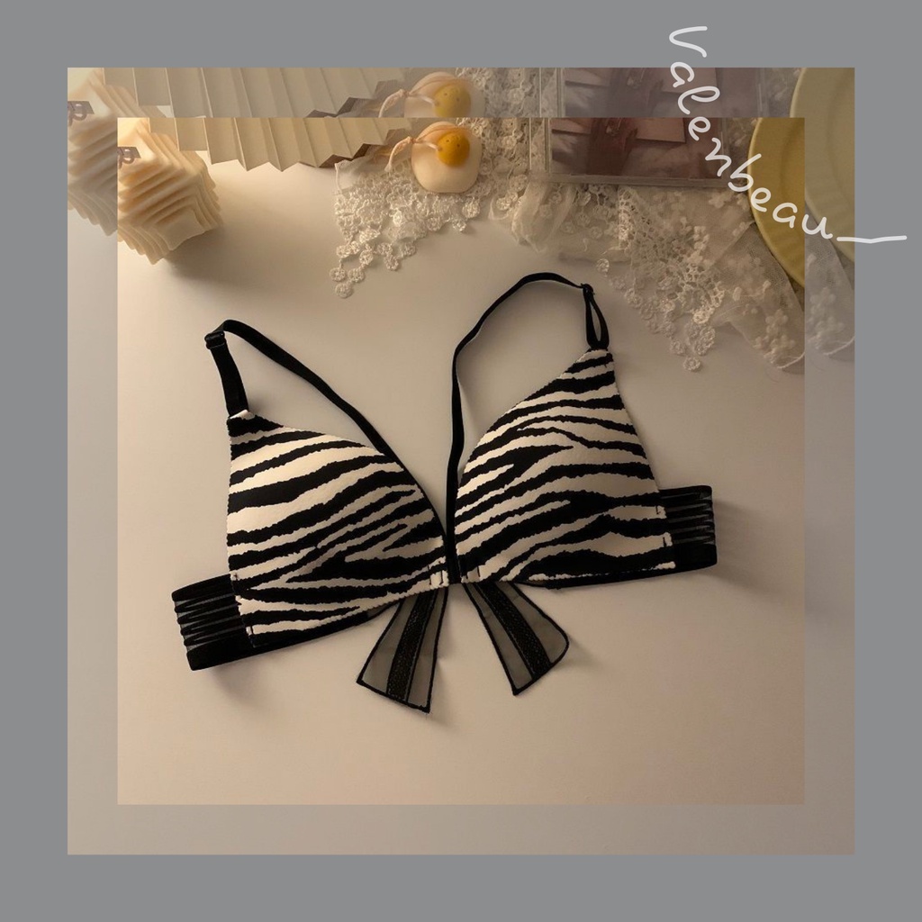 Áo bra siêu sexy nơ sau lưng, cài trước, đệm mỏng, không gọng | BigBuy360 - bigbuy360.vn