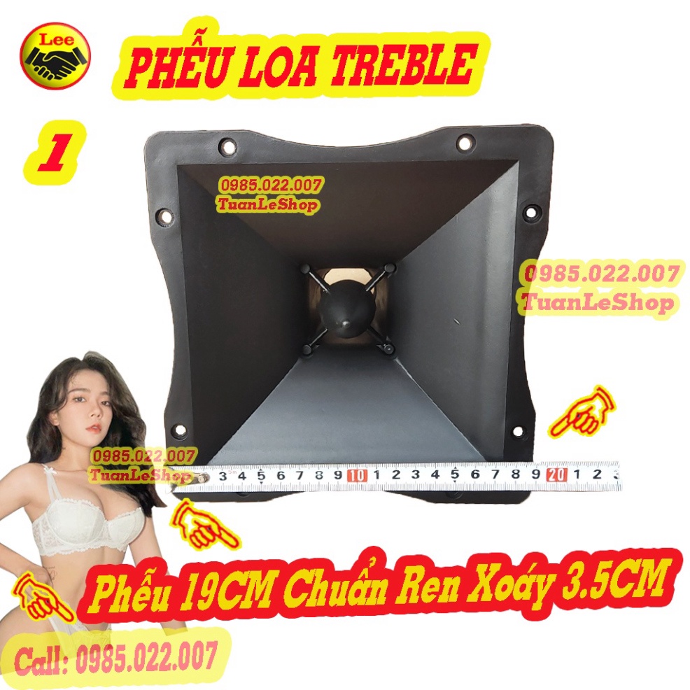 02 PHỄU LOA TREBLE HỎA TIỄN 19X19CM – HỌNG LOA TREP 19X19 – GÁI 02 PHỄU