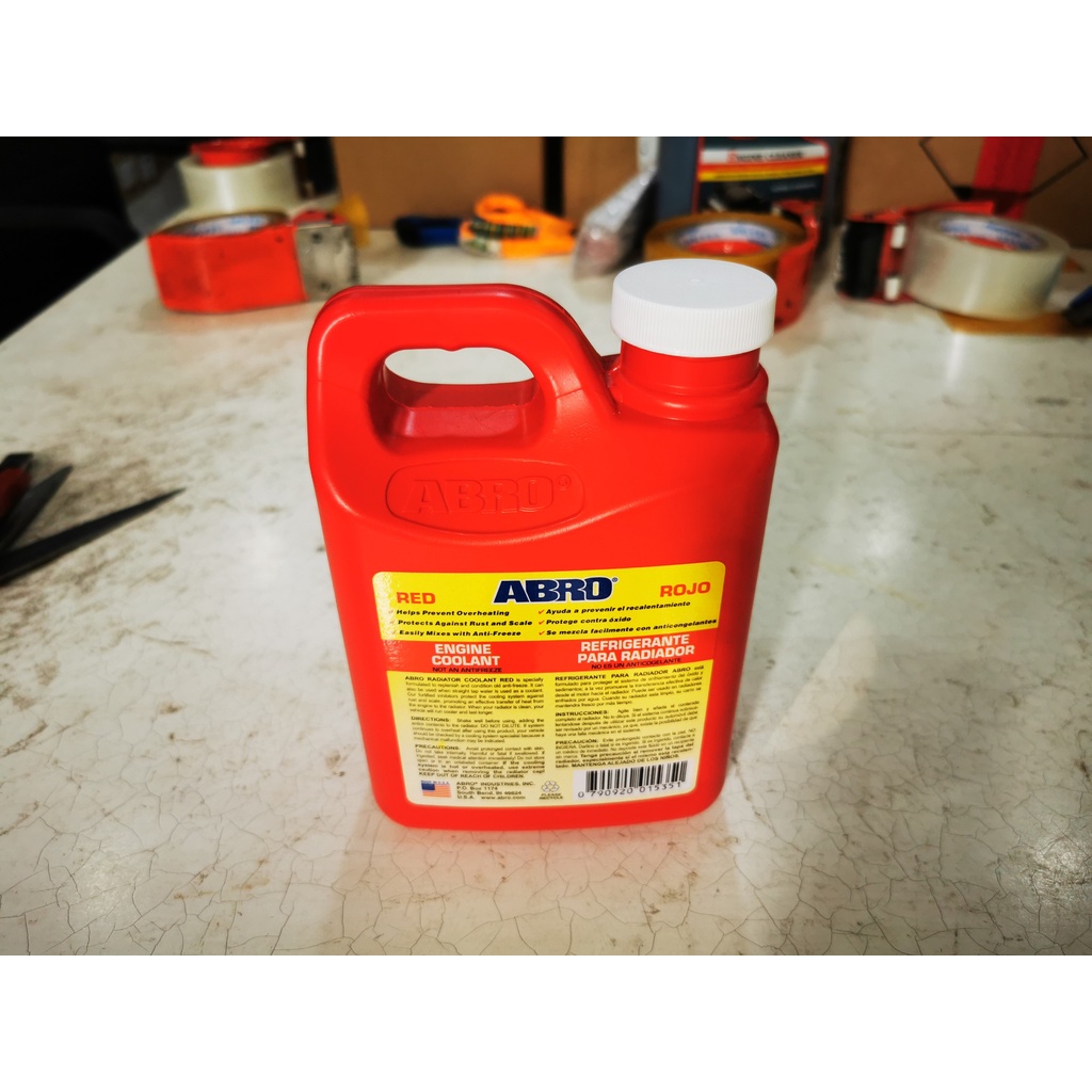 Nước Làm Mát Động Cơ Dùng Cho Cả Ô Tô và Xe Máy ABRO ENGINE COOLANT Đỏ 946ml