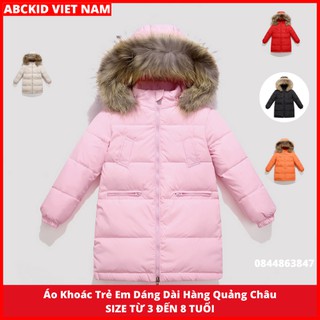 Áo Khoác Cho Bé Mùa Đông - Áo Phao Trẻ Em Dáng Dài Mũ Lông Thú Chất Dày Hàng Quảng Châu Hot 2020