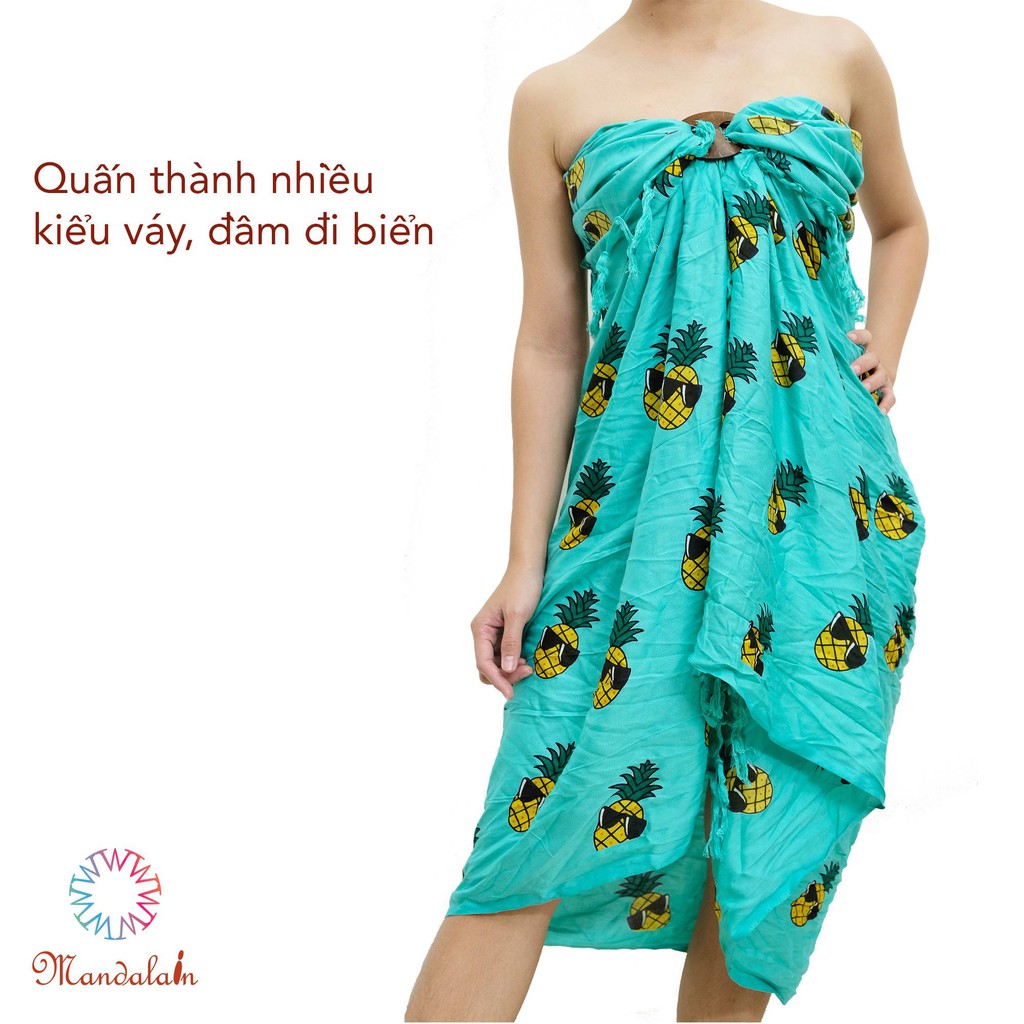 CAO CẤP Khăn cao cấp Ấn Độ khăn choàng Sarong quấn đi biển beach Sarong Indian