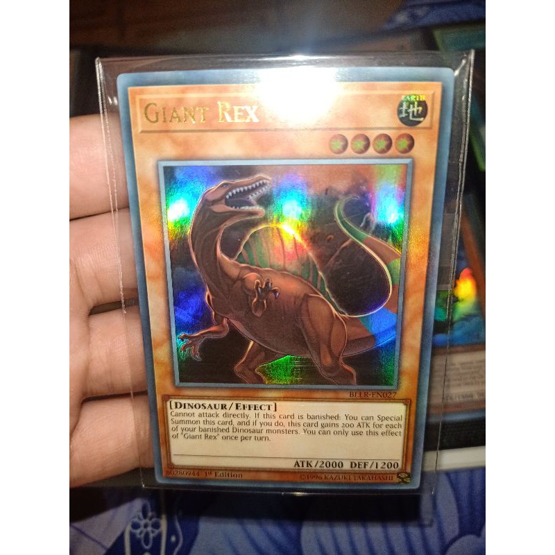 Tên thẻ bài yugioh: Giant Rex - BLLR-EN027 - Ultra Rare 1st Edition