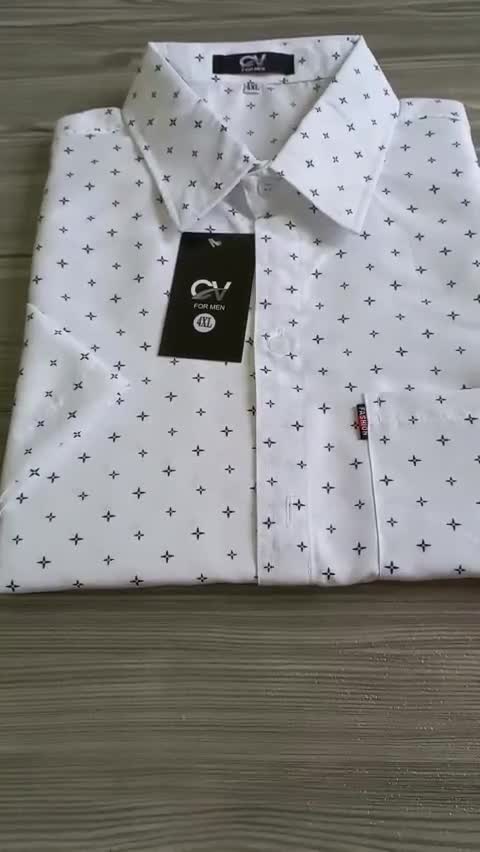 Áo sơ mi nam trung niên ngắn tay form rộng họa tiết chất cotton thoáng mát | BigBuy360 - bigbuy360.vn