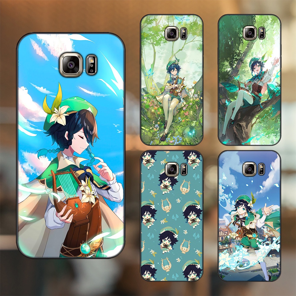 Ốp lưng Samsung Note 5 viền đen in hình Venti Genshin Impact