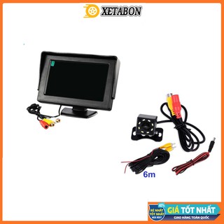 Camera lùi ô tô ⚡FREESHIP⚡ Camera lùi ô tô 8 led kèm Màn hình trên taplo ô tô - An toàn - Tiện dụng