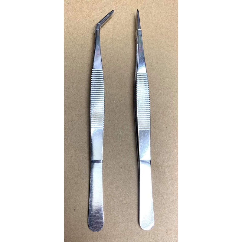 1 nhíp dài 20cm bằng thép không gỉ.