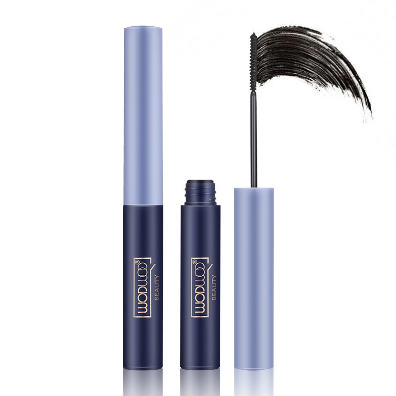 Mascara WODWOD chuốt mi cong và dài tự nhiên thiết kế đầu cọ nhỏ chống thấm nước lâu trôi không nhòe cao cấp