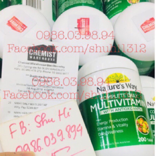 Vitamin tổng hợp hàng ngày natures way - Multivitamin Complete daily spirulina Nature’s way Úc, lọ 200 viên | BigBuy360 - bigbuy360.vn