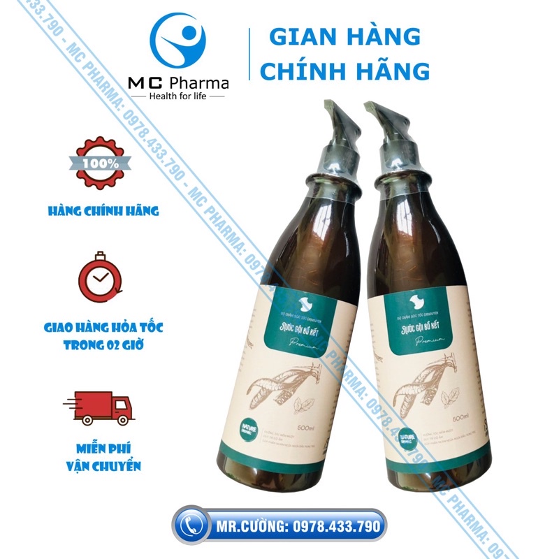 Dầu gội bồ kết DrNguyen premium chai 500ml