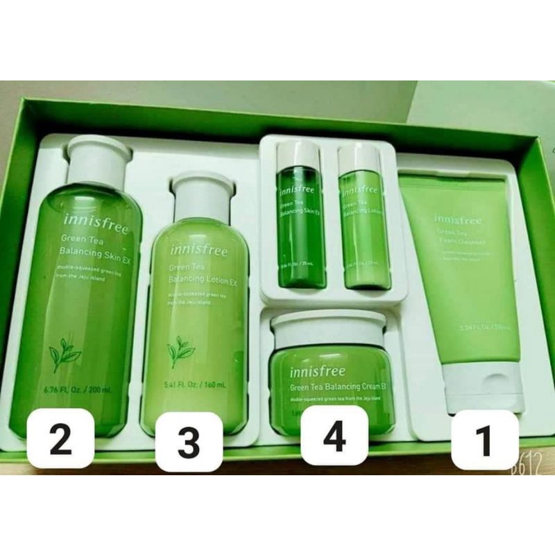 BỘ DƯỠNG TRÀ XANH INNISFREE GREEN TEA BALANCING SPECIAL SKIN CARE EX SET 6 MÓN