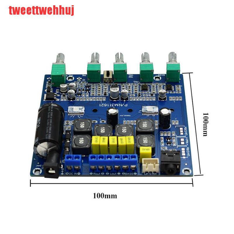 {tweettwehhuj}Bluetooth 5.0 TPA3116D2 Digital 2.1 Audio Amplifier Board 100W+50W+50W DC 12-24V