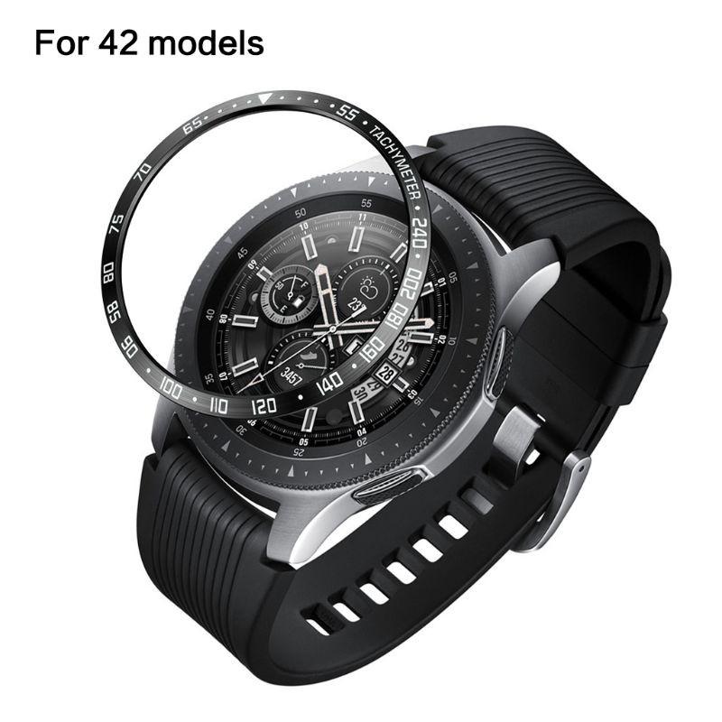 Wond Stainless Steel Metal Bezel Ring Adhesive Cover Replacement For Samsung Galaxy Watch 46MM/42MM Case For Gear S3 Frontier/Classic Sport Band Strap Accessories