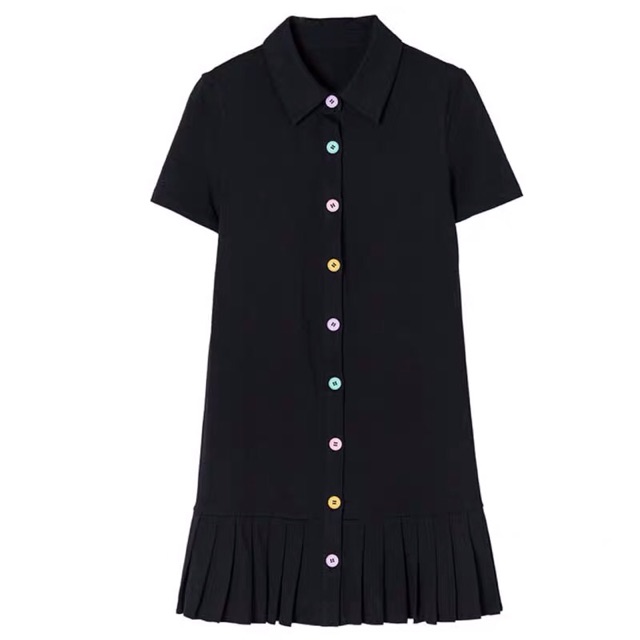 {Order,bigsizeL-4xl}Váy chân xếp li đính khuy sắc màu xinh | BigBuy360 - bigbuy360.vn