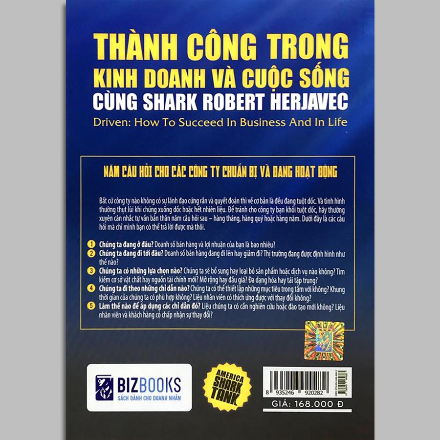 Sách - AMERICA SHARK TANK - Thành công trong kinh doanh và cuộc sống cùng SHARK ROBERT HERJAVEC