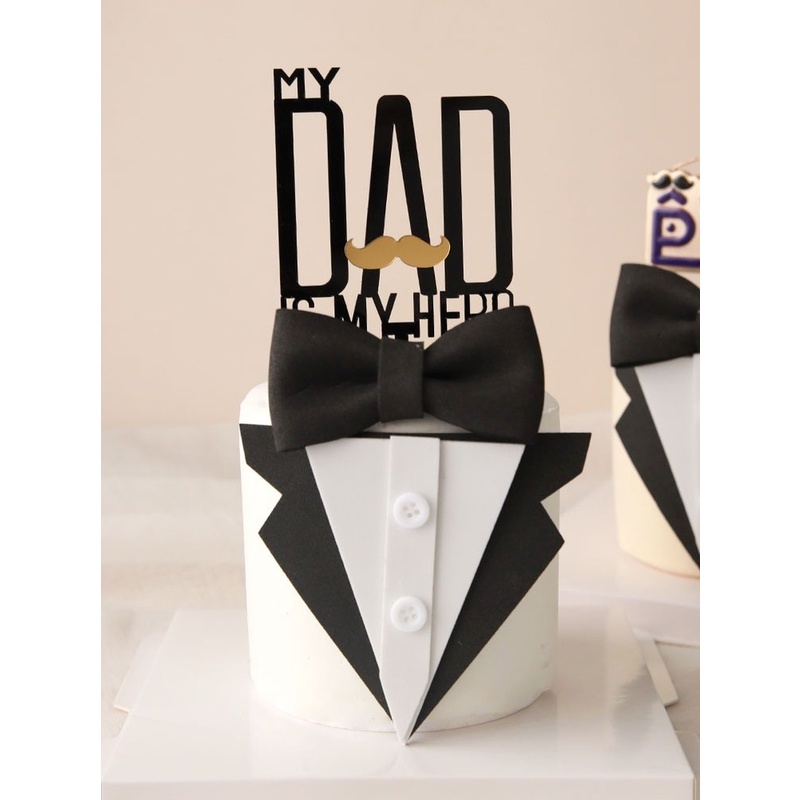 Nến Bánh Sinh Nhật Bằng Silicon Hình my Dad is my hero Love you Daddy Cho Ngày Của Cha