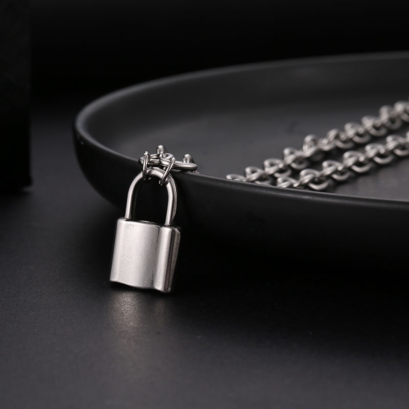 Dây Chuyền Mặt Ổ Khóa Bằng Thép Không Gỉ