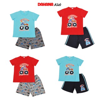 Bộ Quần Áo Trẻ Em DAHANA Kids - Bộ Cộc Tay Bé Trai 1 Đến 8 Tuổi Chất Cotton Co Dãn Thoải Mái Cho Bé A05