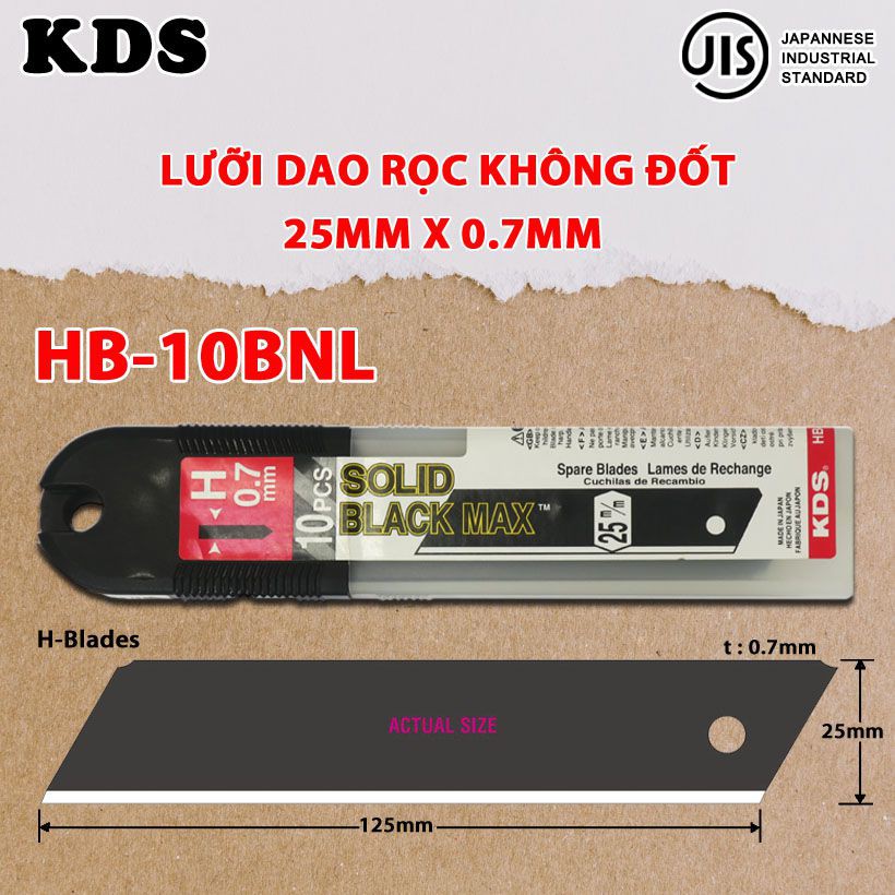 Lưỡi dao không đốt Nhật Bản 25mm KDS HB-10BNL