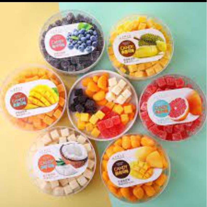1 HỘP KẸO DẺO NHÂN SỮA CHUA HOA QUẢ HOT NHẤT