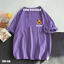 Áo Thun Nam Nữ Tay Lỡ Unisex Phông Trơn Oversize Form Rộng Basic Tee Hình thú cưng siêu đáng yêu