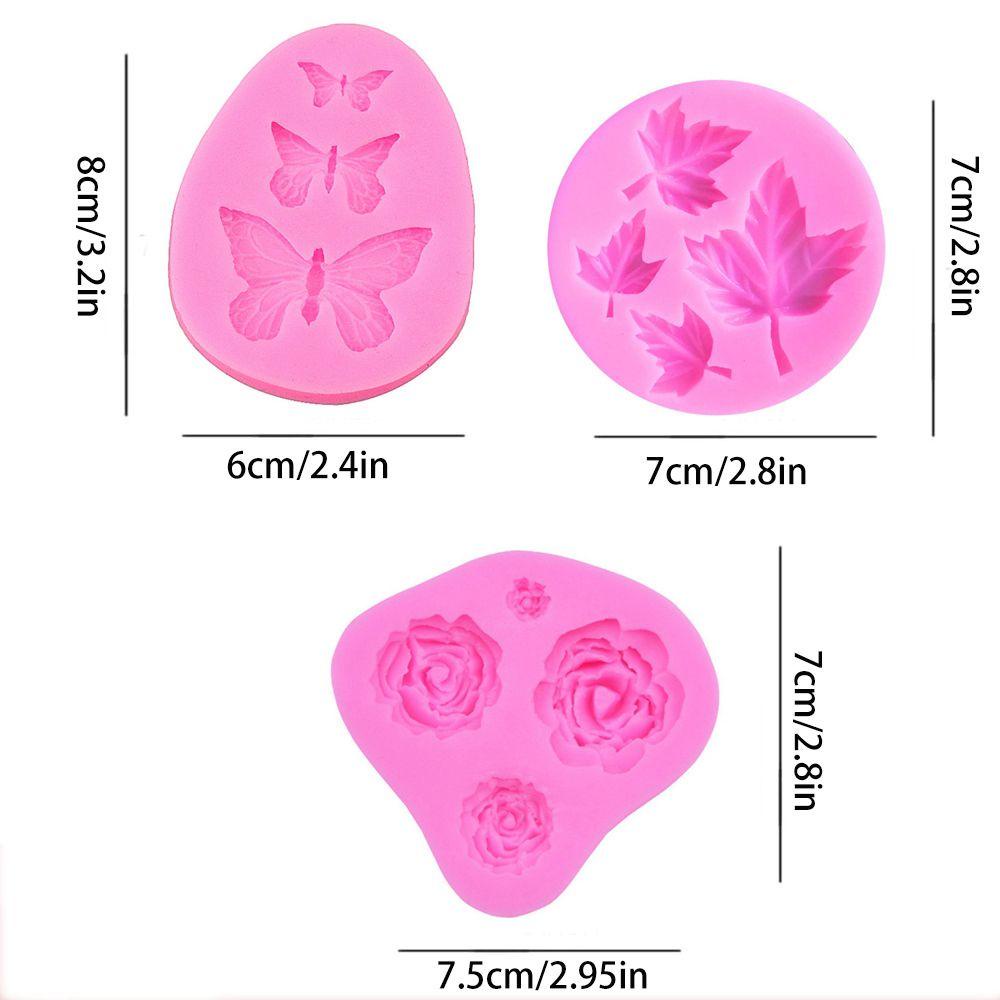 Khuôn Silicone Tạo Hình Làm Bánh Kẹo Hình Lá Phong / Bươm Bướm DIY