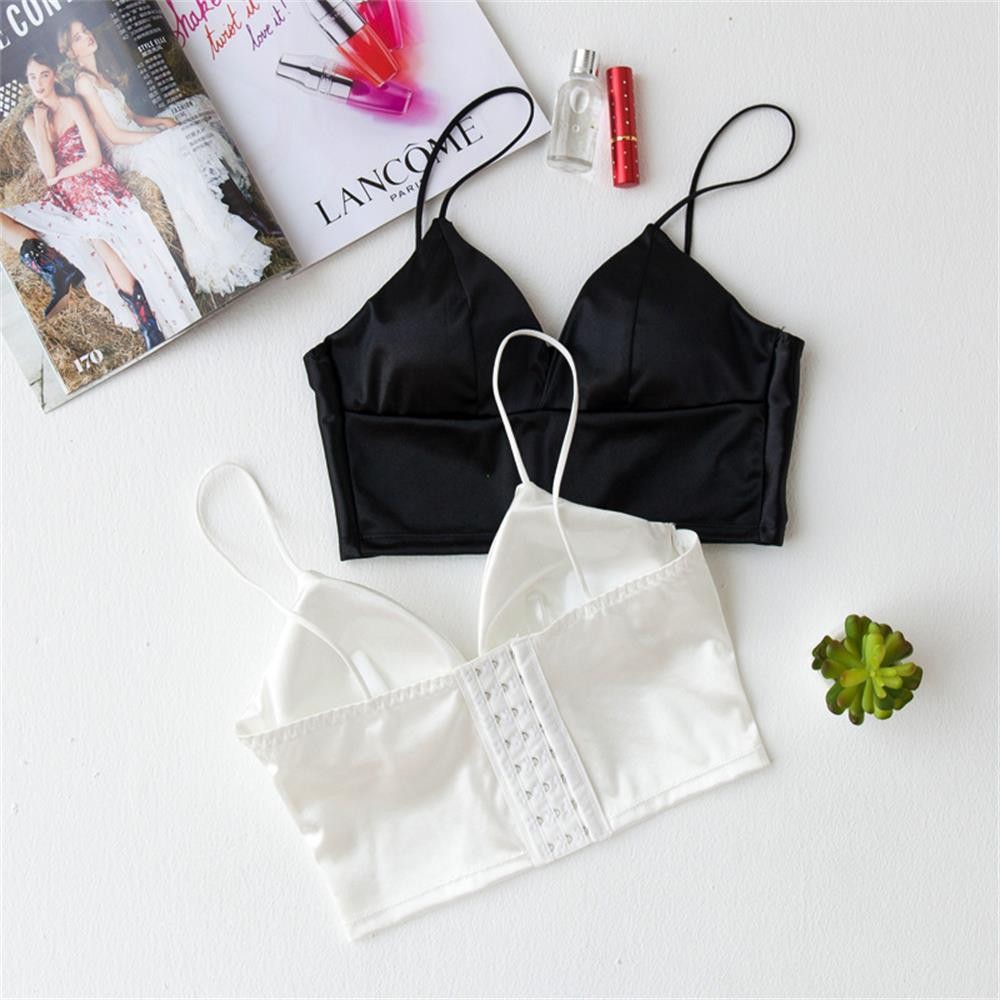 Áo croptop 2 dây cổ chữ V khoét sâu cá tính cho nữ | BigBuy360 - bigbuy360.vn