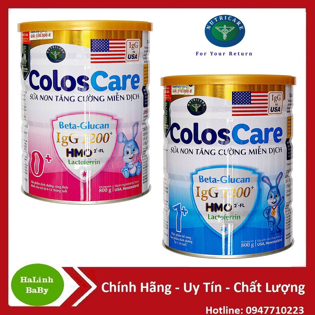 Sữa Coloscare 0+ 1+ 800g [Date 2023]