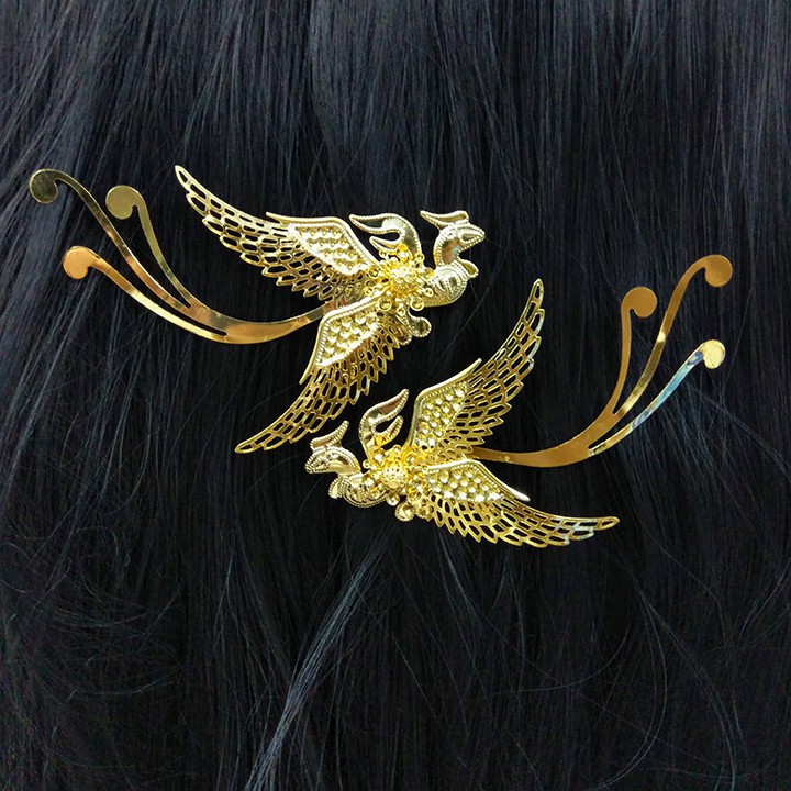 Bộ 2 kẹp tóc phượng hoàng cổ trang - XIMA1804