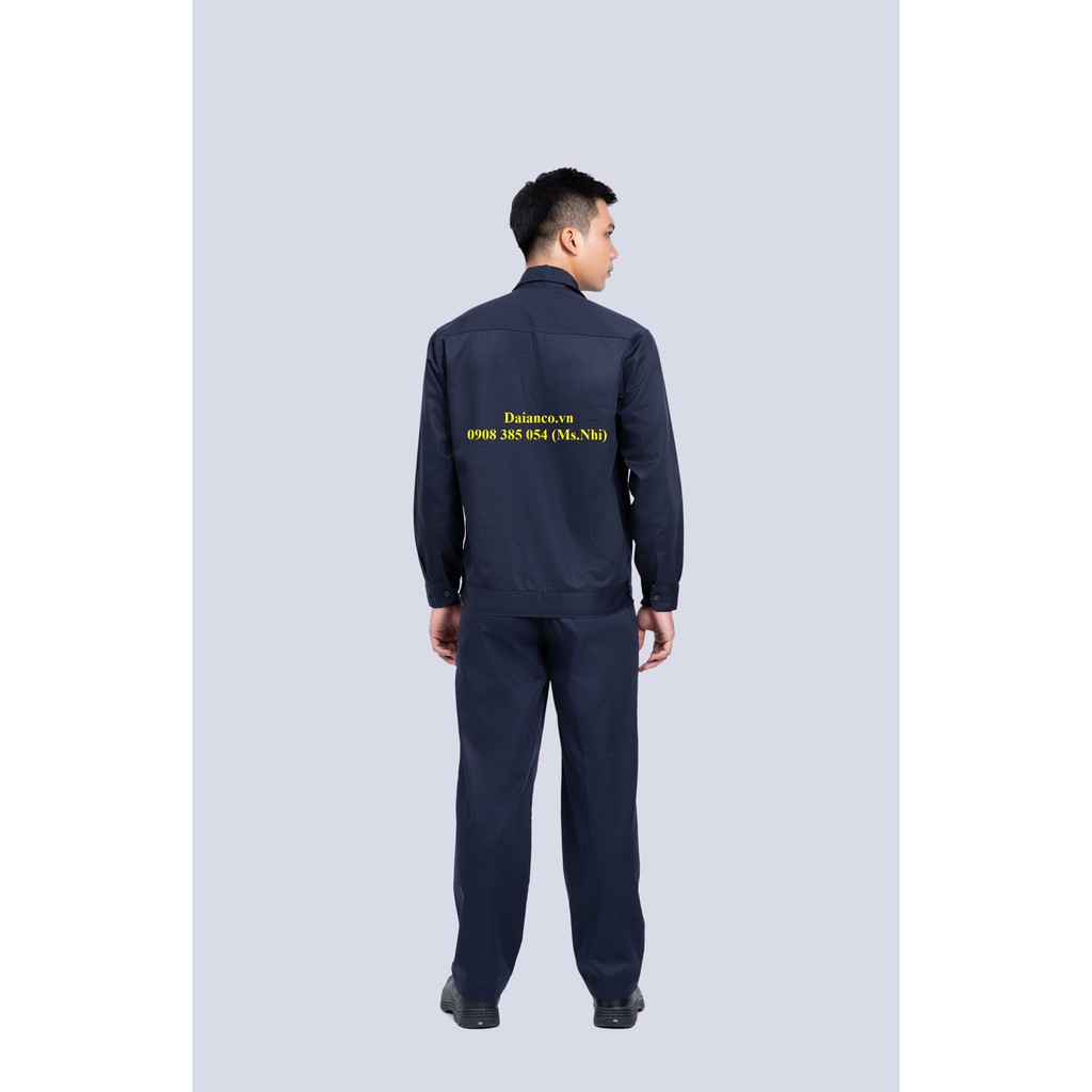 Quần Áo Bảo Hộ Lao Động Vải Kaki Nam Định Thoáng Mát - Màu xanh tím than QADN09