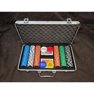 Bộ vali 300 chip poker - phỉnh poker có số Tự chọn mệnh giá 6UP bộ chơi poker xèng xu pocker chất liệu đất nung