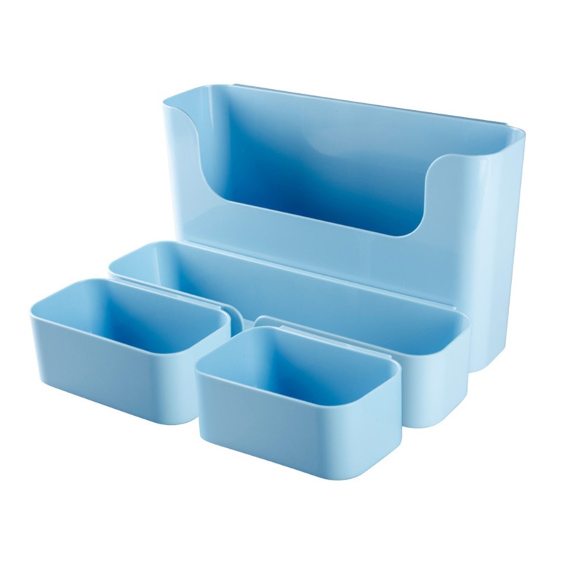 Set 4 Ốp Nhựa Dán Tường Đựng Đồ Trang Điểm Và Đèn Led Cho Nhà Bếp / Phòng Tắm