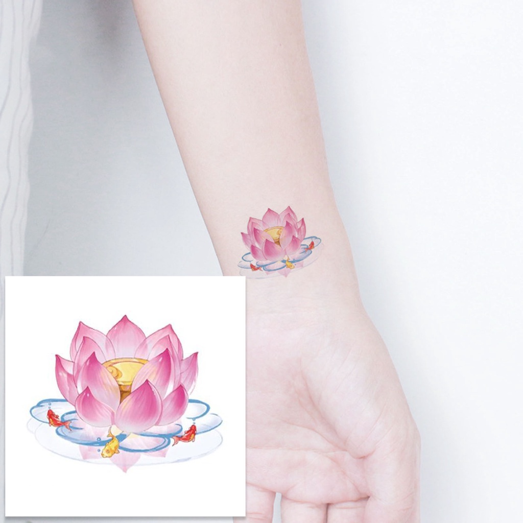 Hình Xăm Dán Tạm Thời Họa Tiết Hoa Chống Thấm Nước Trang Trí Cơ Thể