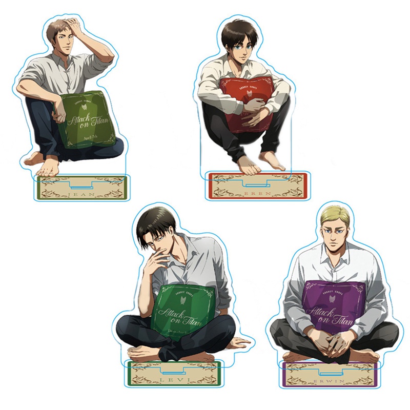 Mô hình nhân vật Levi Rivaille trong Attack On Titan trang trí bàn làm việc tiện lợi