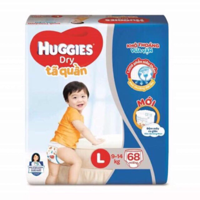 [Đệm mây] Tã quần Huggies M74,L68,XL62,XXL56, Tã dán M76,L68,XL62,XXL56, NB58/ Miếng lot nb100 mẫu mới nhất