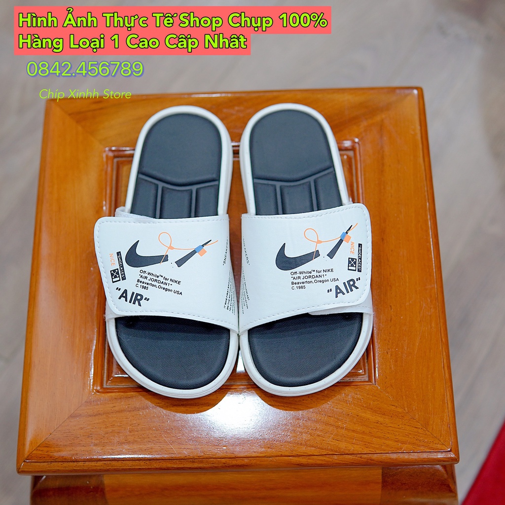 Dép Đôi Nam Nữ Quai Ngang Dán AJ "Hình Chiếc N.i.Ke Gãy" Siêu Đẹp Loại1 Cao Cấp 2022 - Dép Couple Unisex,Dép Cute