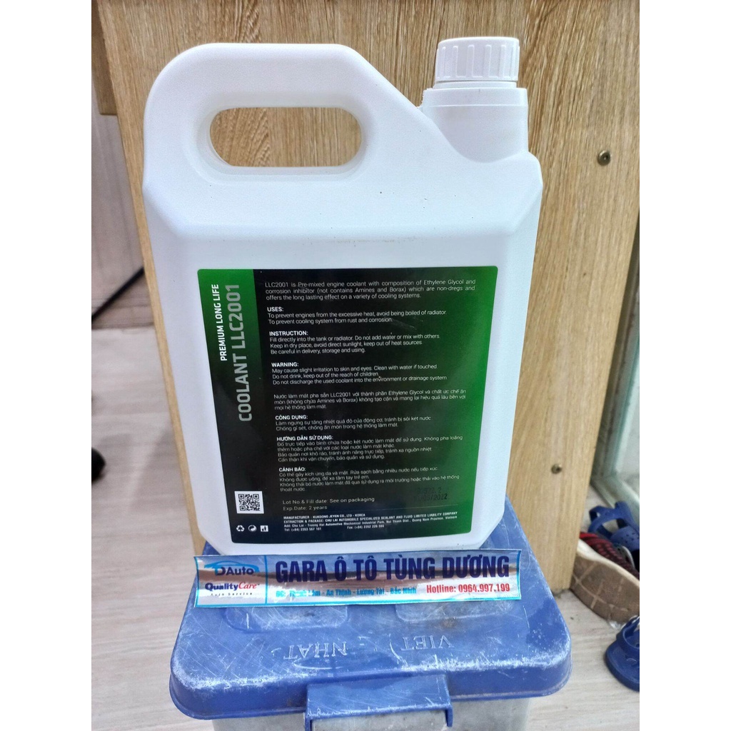 Nước làm mát màu xanh Chính hãng Thaco - LLC2001 Can 5l