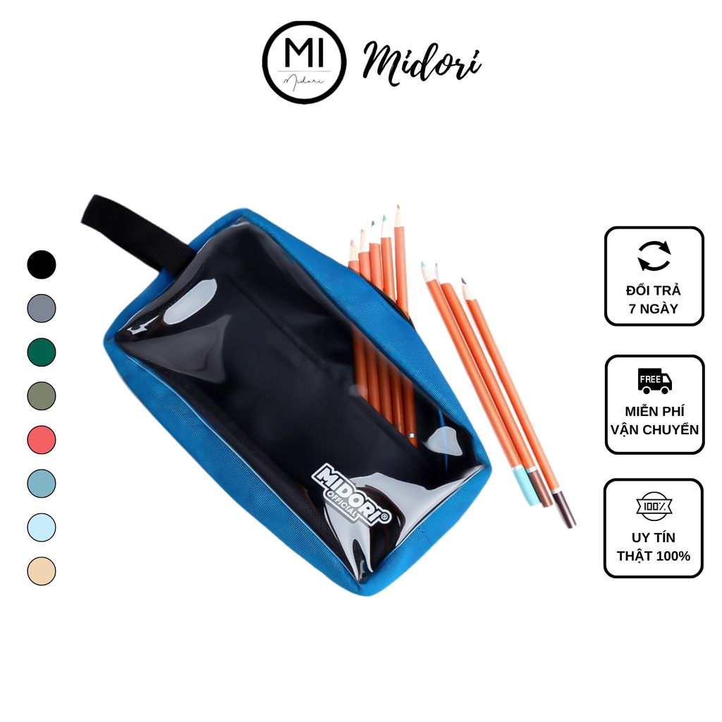 Hộp Bút Đựng Viết Mini Nam Nữ Túi Thời Trang Unisex Canvas Siêu Bền Đẹp local brand Mi Midori
